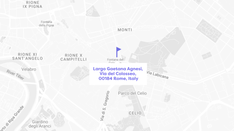 map of where to meet crown tours for the colosseum tour