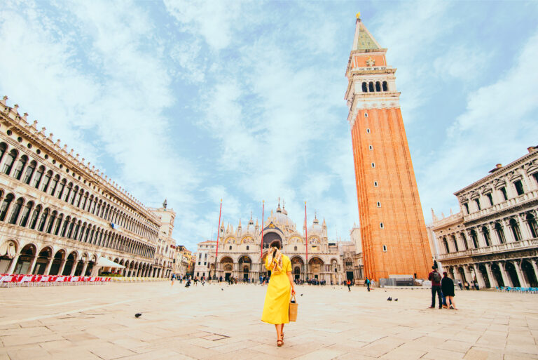 tourist exploring venice