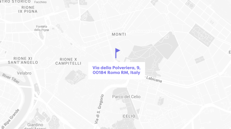 map of where to meet for the pizza making class in rome italy