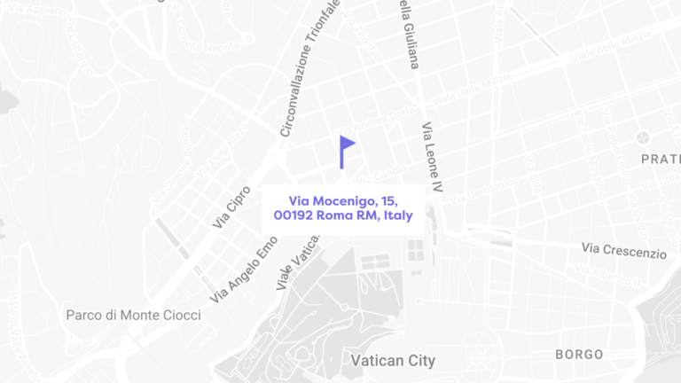 map of crown tours office near vatican city