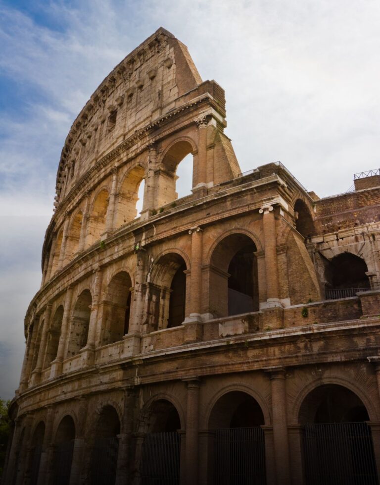 Striking exterior view of the Colosseum in Rome