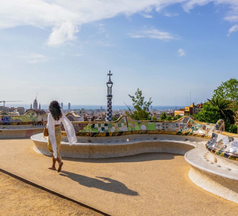 views from park guell in barcelona