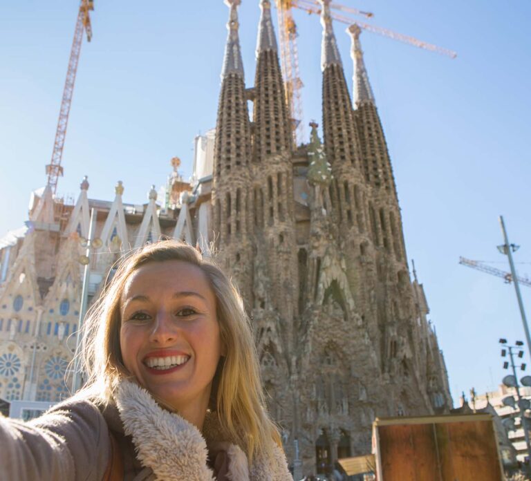 Exterior view of the Sagrada Familia in Barcelona