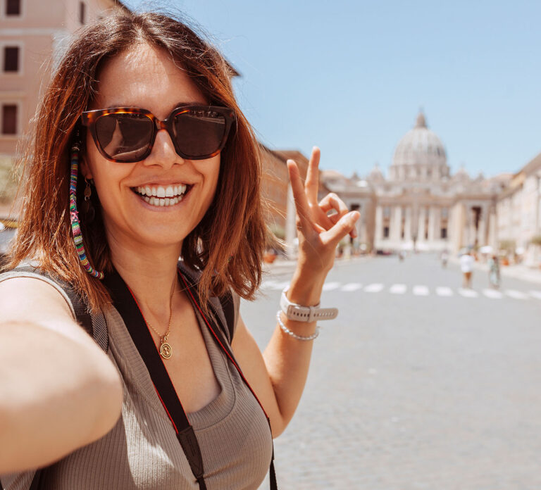 A traveler experiencing the beauty of Vatican City